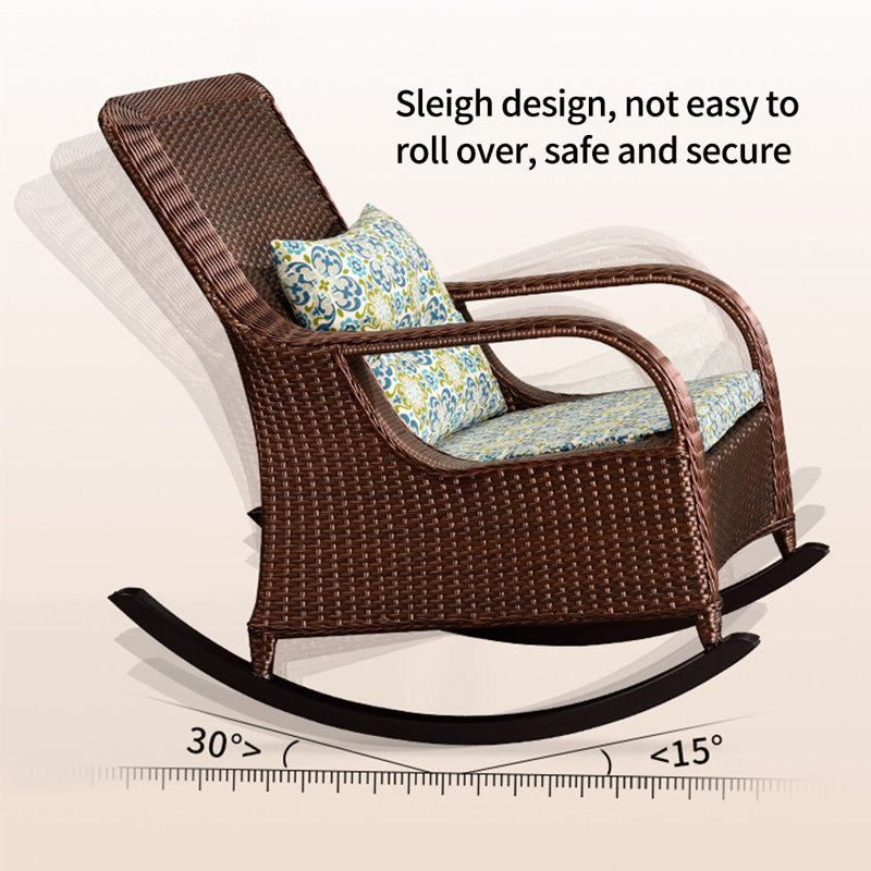 Chaise berçante en alliage d'aluminium PE