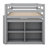 Twin Size Loft Bed With Retractable Writing Desk & 4 Drawers, Lateral Portable Desk & Shelves For Kids-797139045