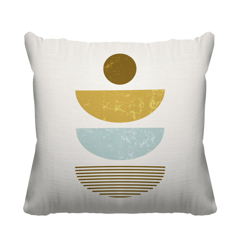 Coussin intérieur / extérieur Carmen Boho, L 19 po x H 19 po, Jaune