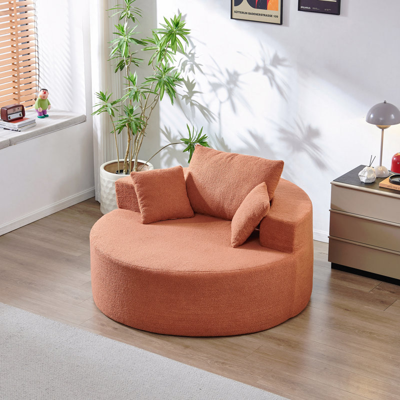 Fauteuil Teddy Plush, Orange moelleux