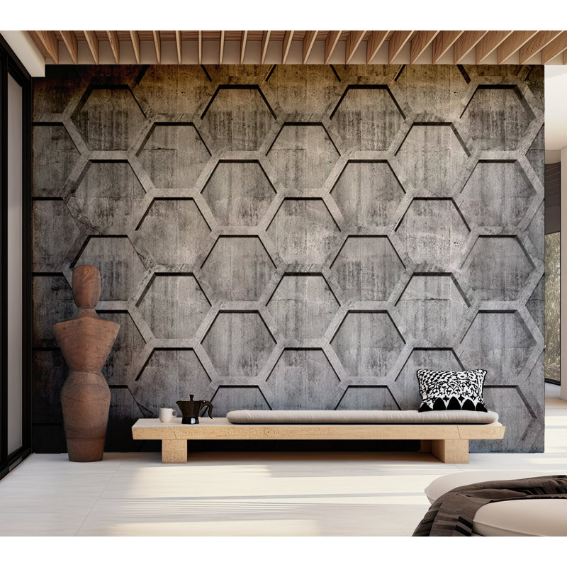 Adhésif mural Josta Platinum Cubes, L 27 po x l 39 po