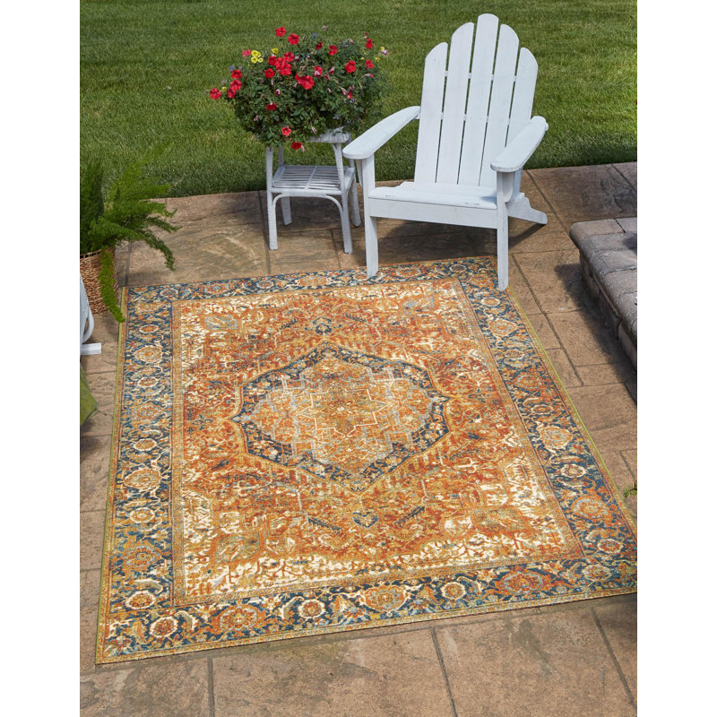 Tapis traditionnel rouge Jaheim, Rectangle 5 pi 3 po x 8 pi