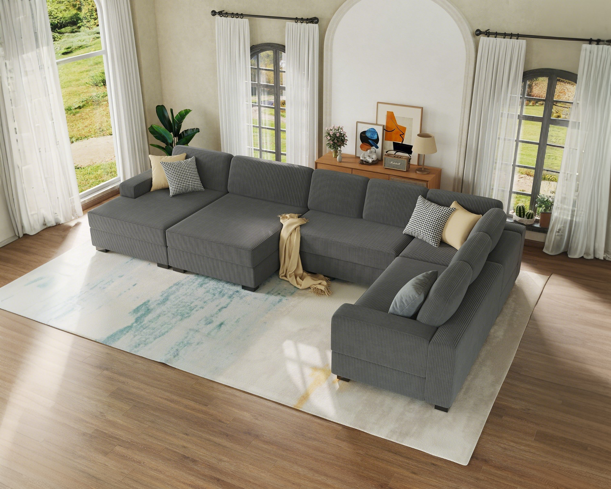 Latitude Run® 162 Inch Oversized U-Shaped Sectional Sofa, Large Sofa ...