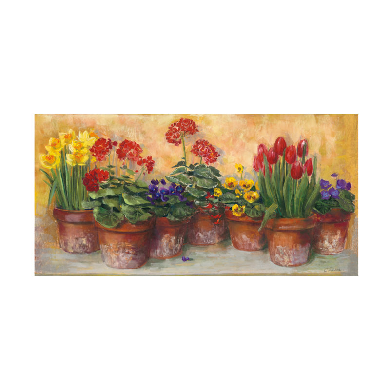 Carol Rowan, «Spring In The Greenhouse», art sur toile, H 10 po x l 19 po x P 2 po