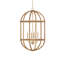 Charrette 4 - Light Rattan/Wrought Iron Chandelier