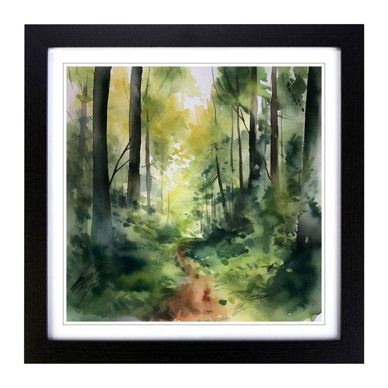 Single Picture Frame Print on Wood, Black