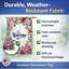 Cadre floral avec drapeau «Welcome House»-128961778-128961819