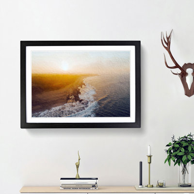 Sunrise over a Beach in France - Picture Frame Painting Print