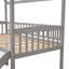 Lit mezzanine simple avec glissade en gris - amusant et divertissant. Structure en bois sécuritaire pour. Aire de jeu fantaisiste-1799294415