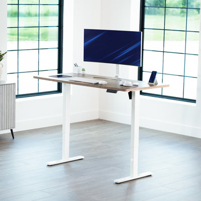 Bureau électrique à moteur simple VIVO avec contrôleur de mémoire à bouton-poussoir