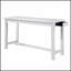 Table de salle à manger rectangulaire en bois aggloméré rustique industriel en bois massif, structure en métal robuste, peut accueillir 4 à 6 personnes, épaisseur de 1,5 pouce-539858475-539858474