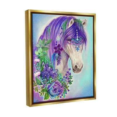 «Horse With Floral Garland» par Carla Daly sur toile