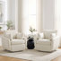 Chaise d'appoint moderne pivotante à 360 ° avec revêtement Sherpa Boucle (ensemble de 2)
