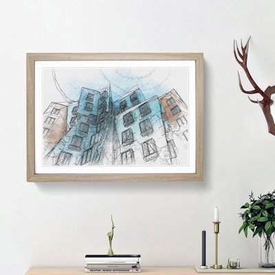 Architecture Sketch Vol.22 in Abstract - Picture Frame Graphic Art Print