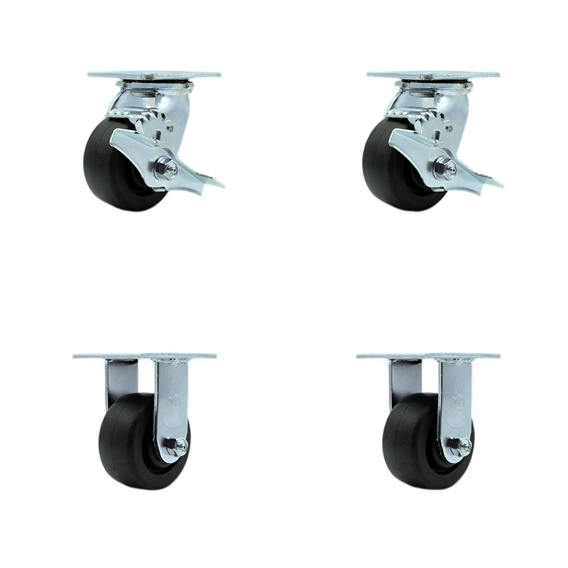 Ensemble de 4 roulettes en polyoléfine