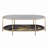 Glass & Champagne Finish Coffee Table