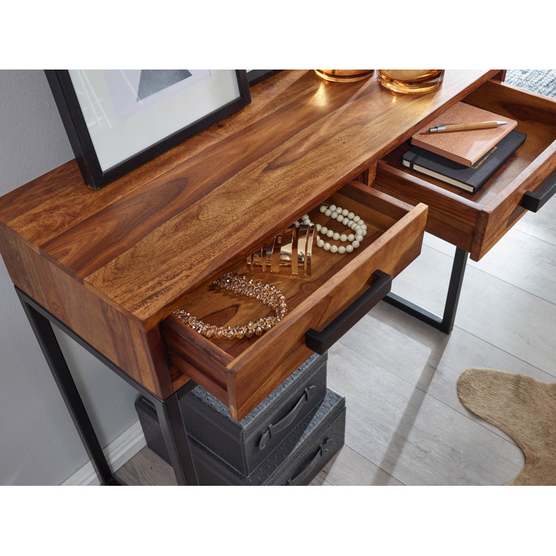 Paynesville 90cm Solid Wood Top Console Table