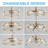 Olamide 24" DIY Shape Adjustable Ceiling Fan with Lights Remote and APP Control-506981703