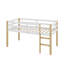 Lit mezzanine simple surélevé avec échelle-707785473