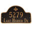 Fleur de Lis 2-Line Lawn Address Sign-87713418-87713520