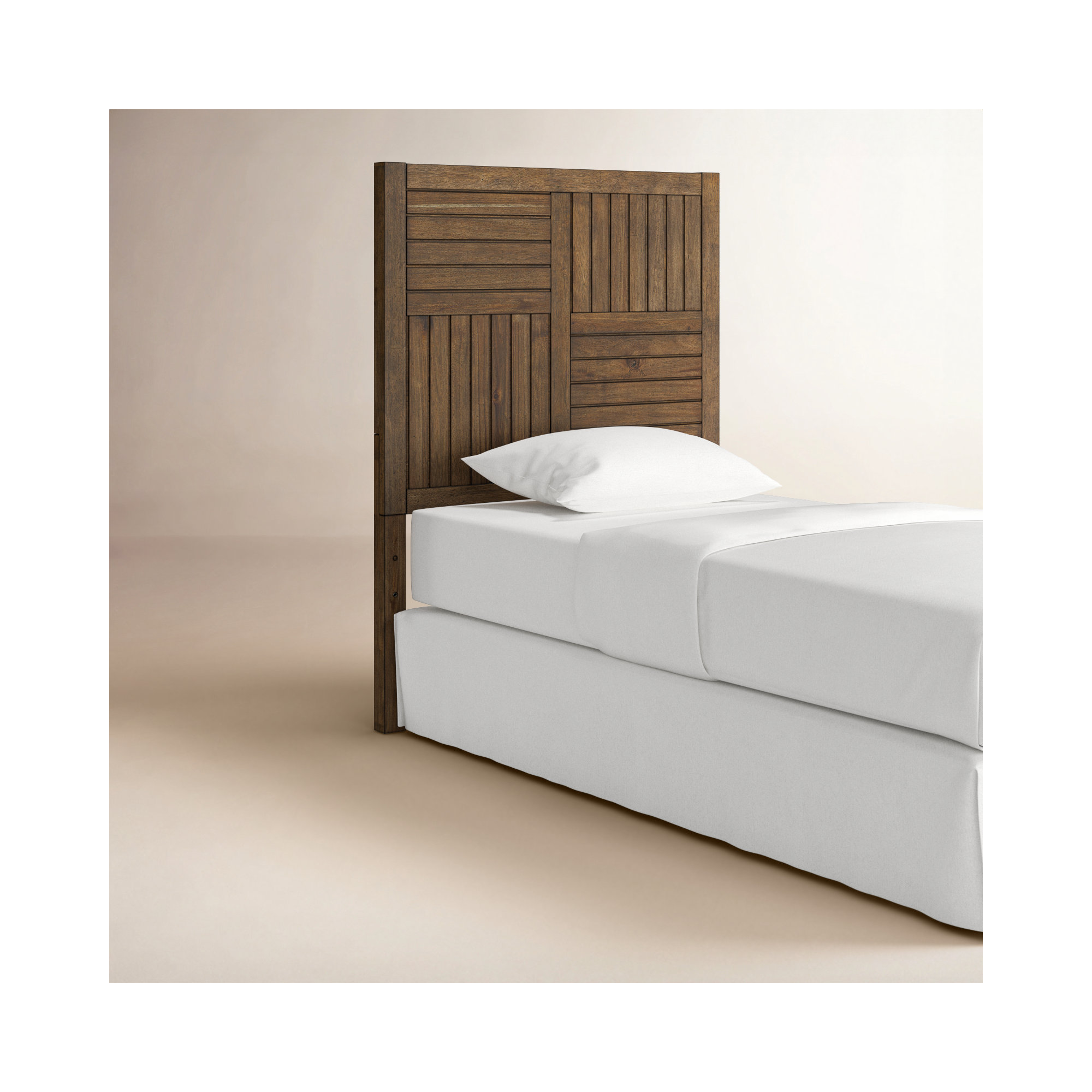 Cotswald Twin Solid Wood Panel Headboard, Twin, Tree House Brown