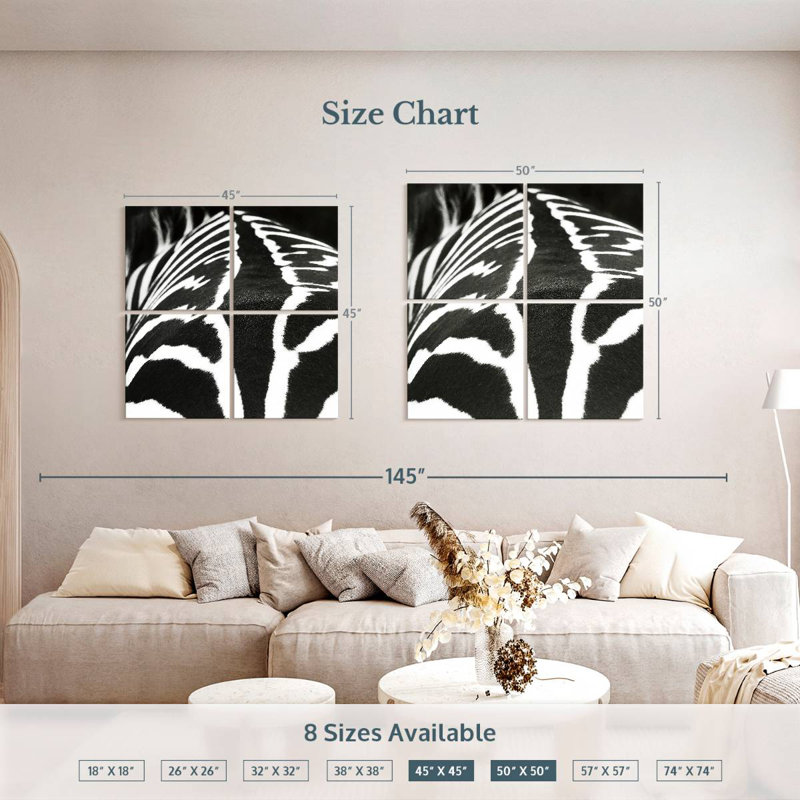 Brampt Zebra Stripes Pattern VI, 45" H x 45" W