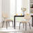 Dining Chairs Set Of 2, Upholstered Mid Century Modern Kitchen Dining Room Accent Chairs With Faux Leather Cushion Seat & Metal Legs For Kitchen, Living Room-2015444209-2043465896
