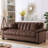 Cesella 83" Velvet Pillow Top Arm Convertible Sofa Bed with Storage-1449151197