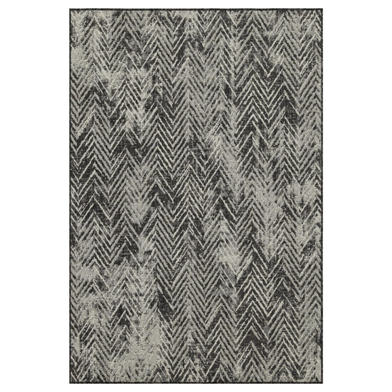Tapis intérieur / extérieur anthracite Sunshine, Rectangle 5 pi 3 po x 7 pi 3 po