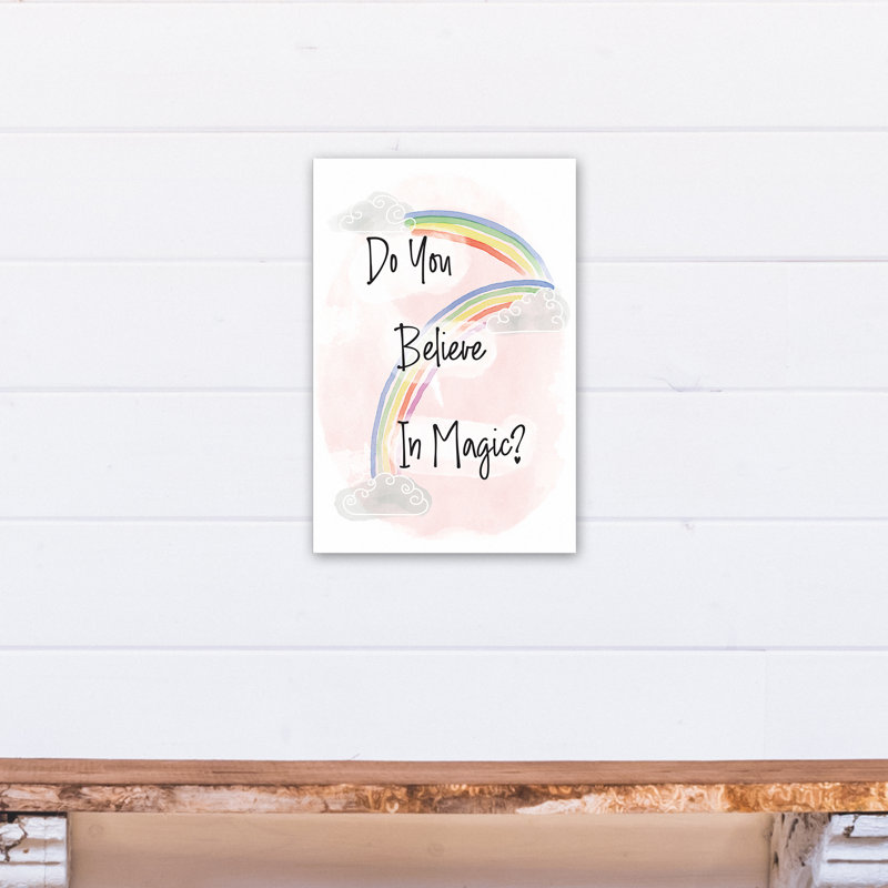 «Beatty Believe in Magic Rainbows», art sur toile, H 18 po x l 12 po x P 1,25 po