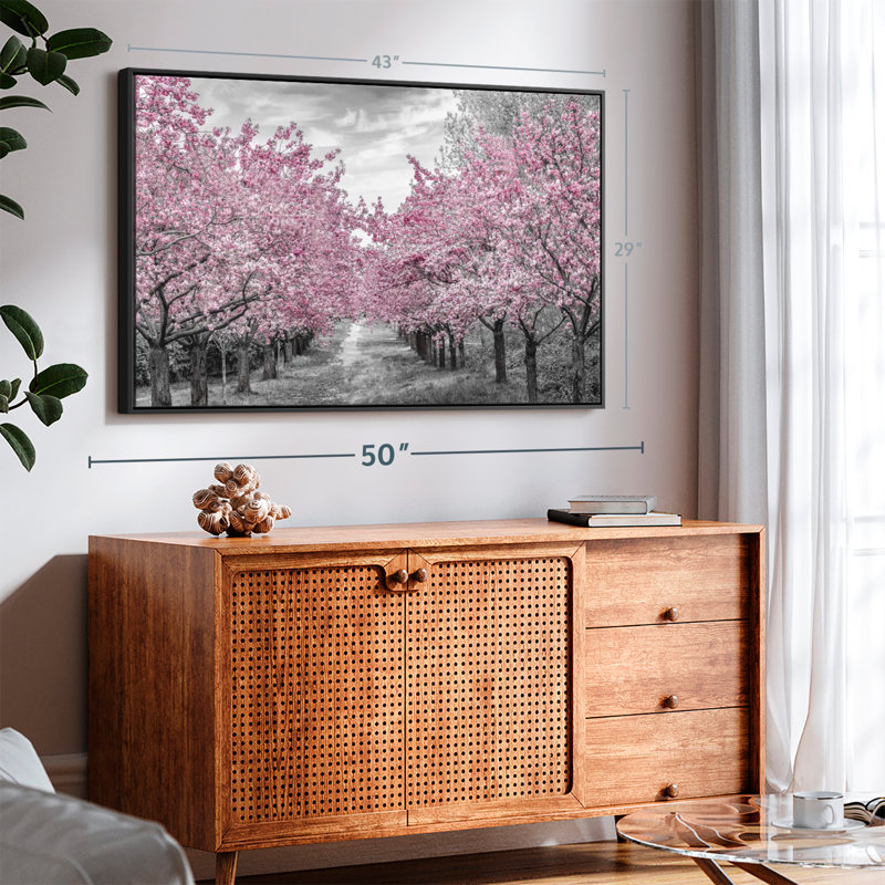 Impression sur toile Charmant Cherry Blossom Alley, H 29 po x l 43 po