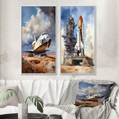 «Navette dans l'espace», 2 pièces