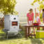 Four de camping pliable en acier inoxydable