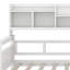 Lit de jour simple en bois avec tablettes de chevet et deux tiroirs, structure de canapé-lit pour enfants, adolescents, adultes-404769979-404769978