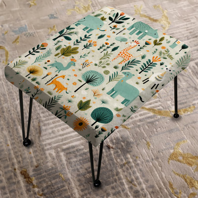 Hazelip - Animal Print Rectangle Ottoman
