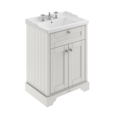 Old London 620mm Single Bathroom Vanity with Integrated Ceramic Basin