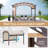 10.5 Ft. W x 8.5 Ft. D Metal Pergola with Canopy