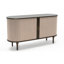 Buffet en chêne teint foncé 55 "avec portes en tissu Willam-2055098205