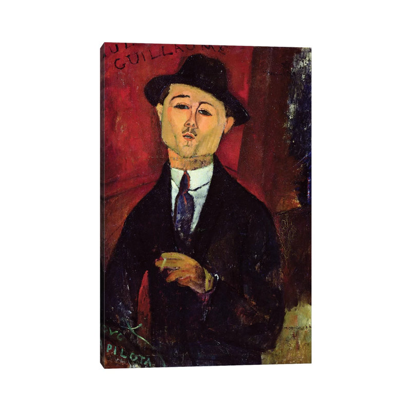 Paul Guillaume Novo Pilota, 1915 by Amedeo Modigliani - Wrapped Canvas Painting, 30.48cm H x 20.32cm W x 1.905cm D