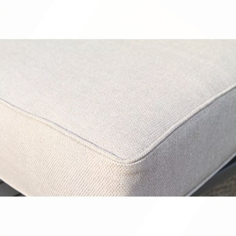 Chaise de patio entièrement assemblée avec coussins, 1, Gris clair