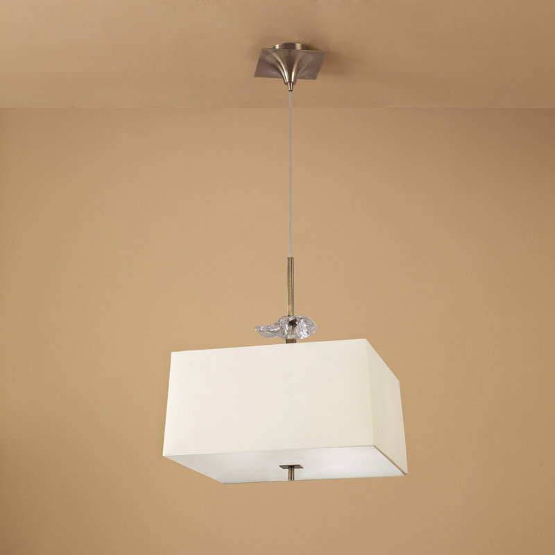 4 - Light Antique Brass Square/Rectangle Pendant