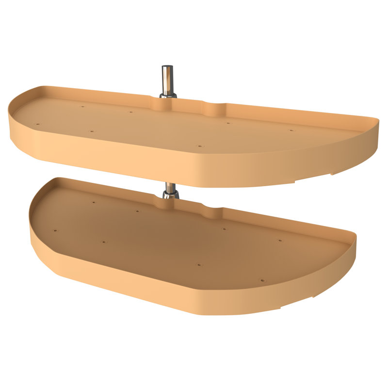Organisateur paresseux en demi-lune Rev-A-Shelf, L 31,4375 po, Crème