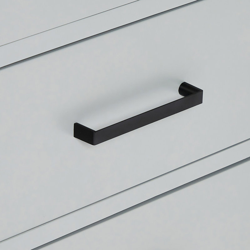 60" Single Sink Bathroom Vanity, Gray, Matte Black
