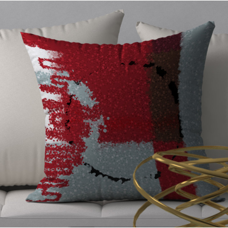Abstract Reversible Throw Pillow, 24" x 24"