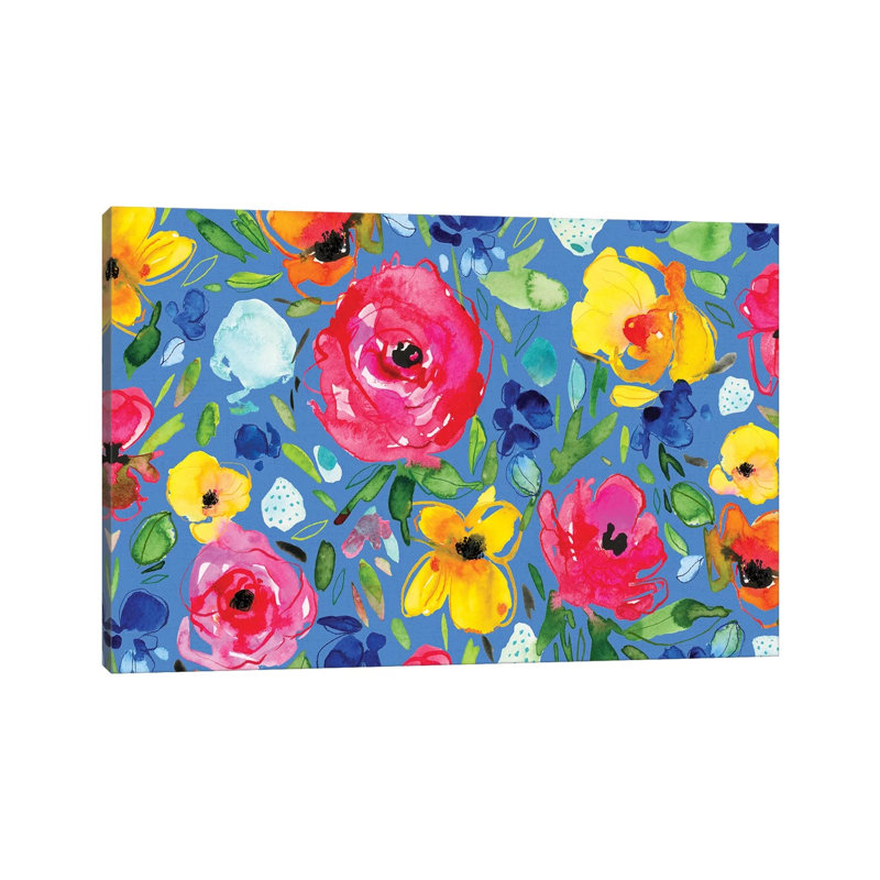 Floral Party by Joy Ting - Wrapped Canvas Gallery-Wrapped Canvas Giclée, 20.32 cm H x 30.48cm W