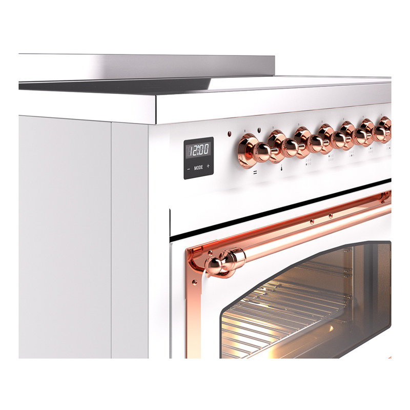 ILVE Nostalgie II Noblesse 48 in Induction Range, White/Copper