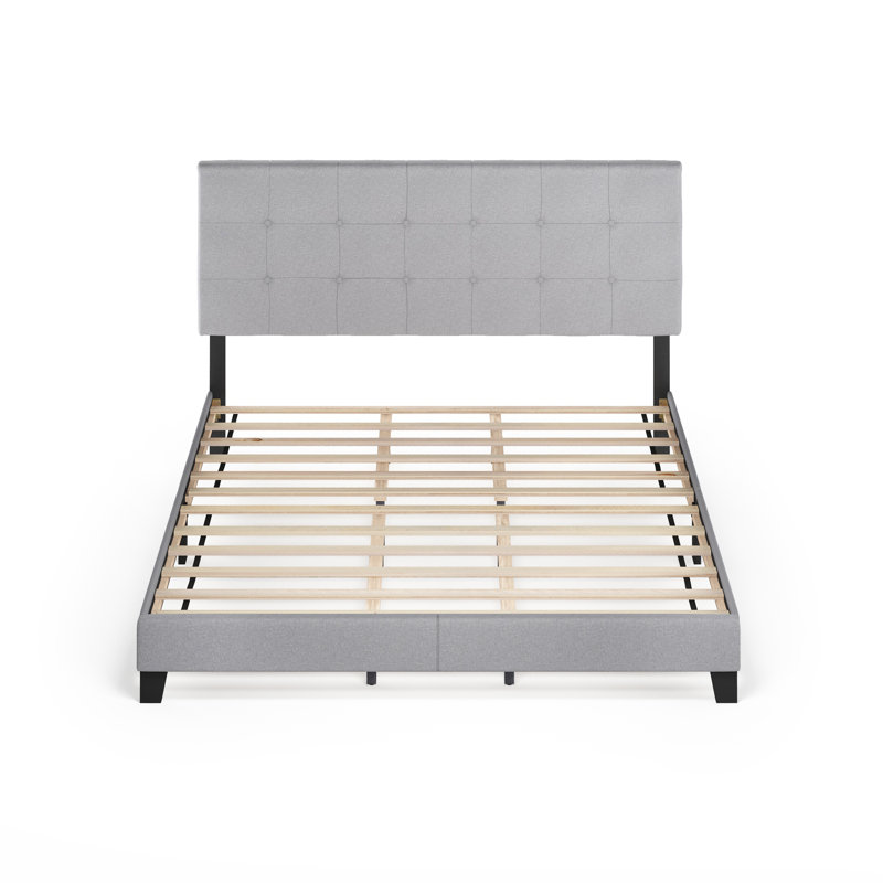 Anding Upholstered Slat Bed, California king, Glacier