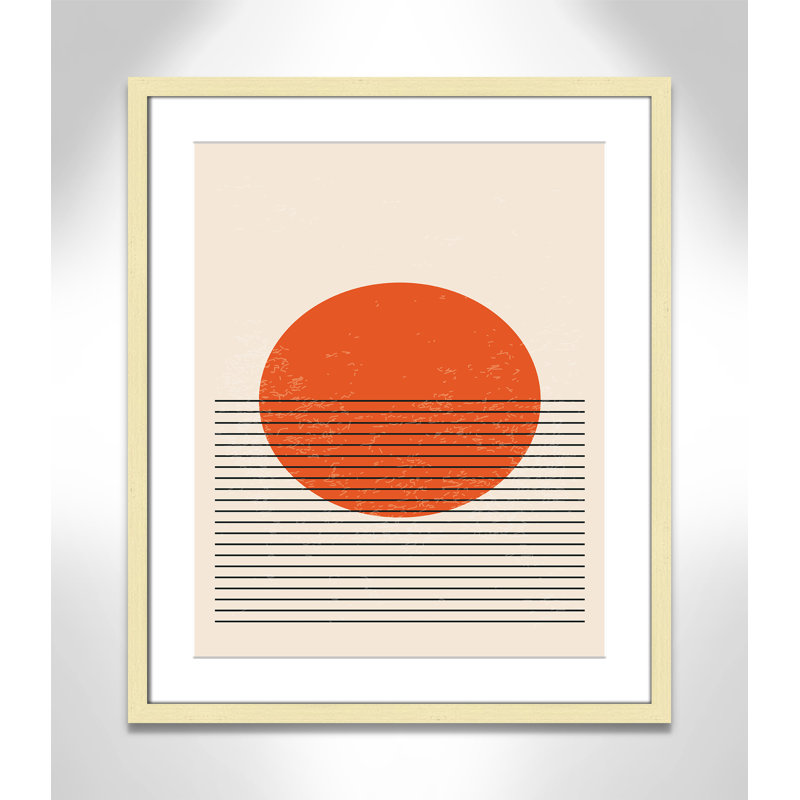 «Bright Minimal Series # 2» par Stanley, L 21,5 po x H 25,5 po, Matted Print, Or mat
