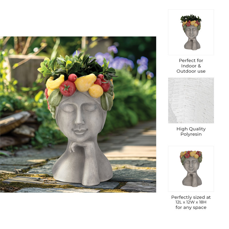 Polyresin Face Planter - Enrich Your Space With Greenery