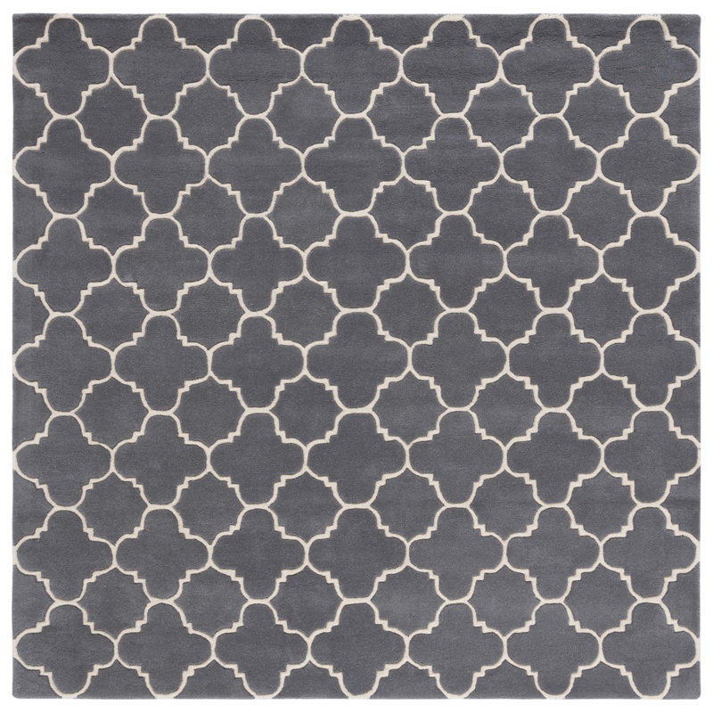 Teresita Chatham Hand Tufted Wool Geometric Rug, Square 7'